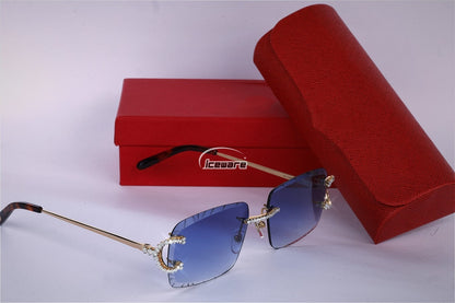 Blue Shade Diamond Sunglasses