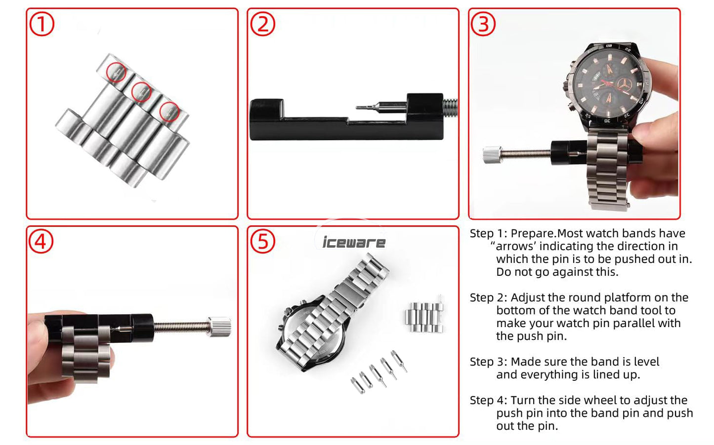 Iceware Watch Link Removal Kit