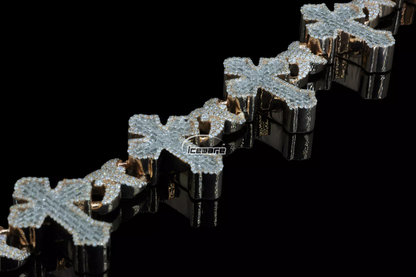 Luminous Cross Moissanite Diamond Bracelet