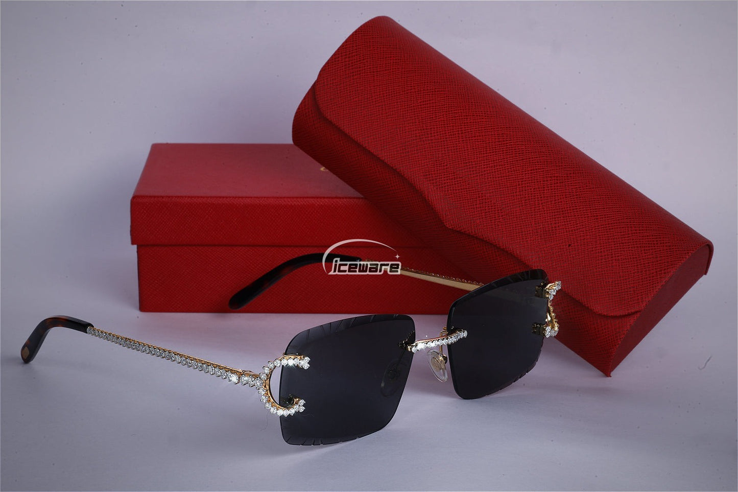 Fully Iced Out Diamond Black Shades Sunglasses