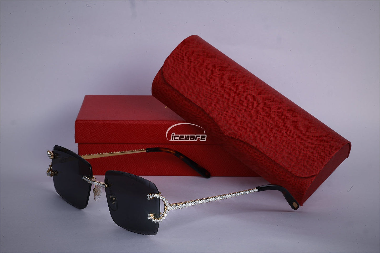 Fully Iced Out Diamond Black Shades Sunglasses