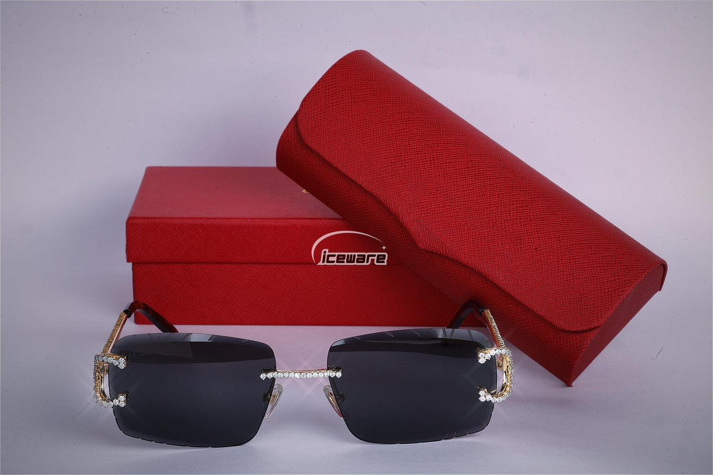 Fully Iced Out Diamond Black Shades Sunglasses