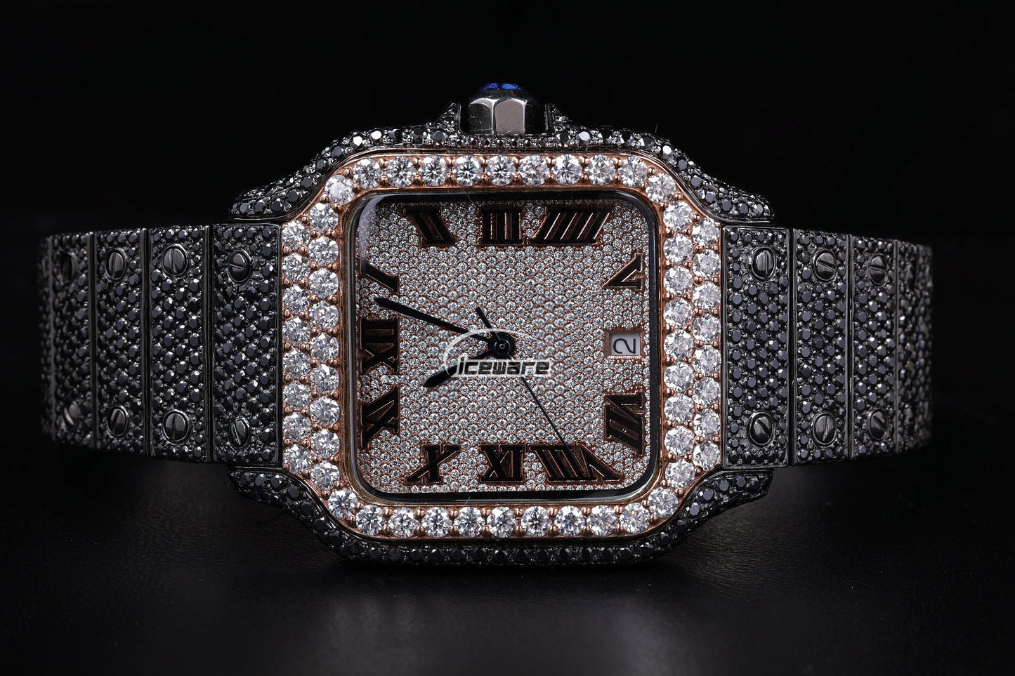 Black And White Diamond Roman Dial Watches