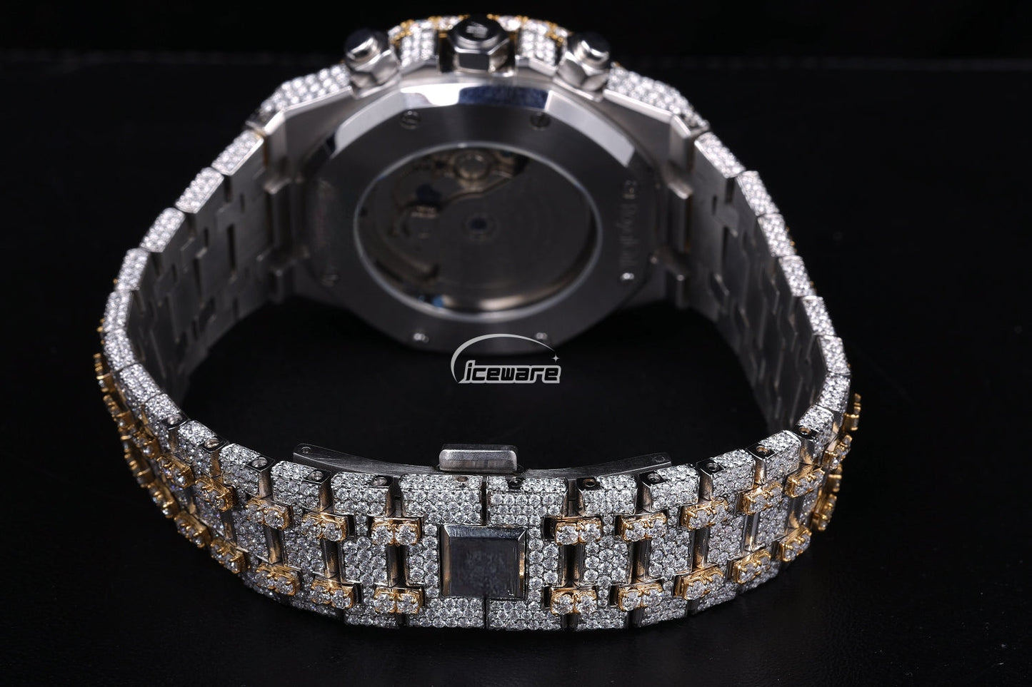 Three Calendar Diamond Two Tone Diamond Watches