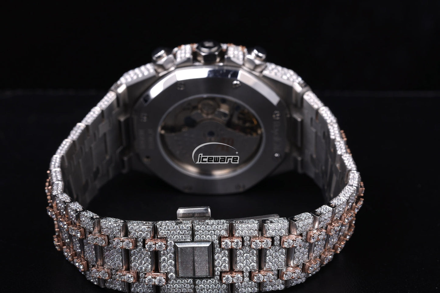 Three Calendar Diamond Two Tone Diamond Watches