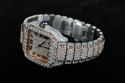 Stainless Steel Automatic Watch Fully Iced Out Design