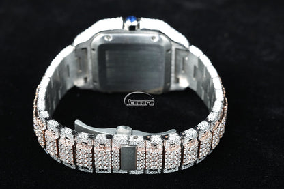 Stainless Steel Automatic Watch Fully Iced Out Design