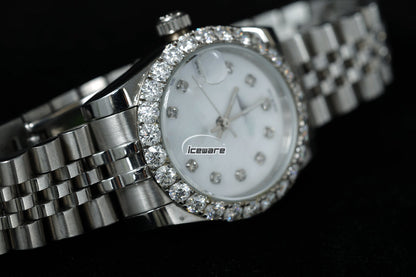 32MM Big Round Diamond Watch