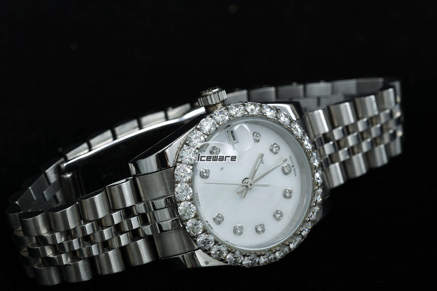 32MM Big Round Diamond Watch