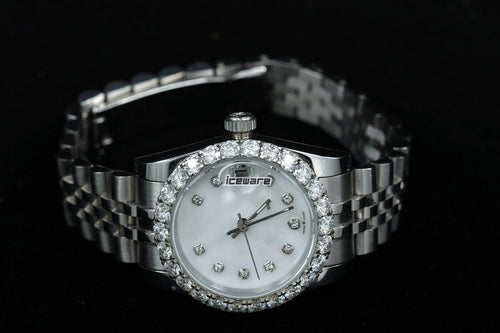 32MM Big Round Diamond Watch