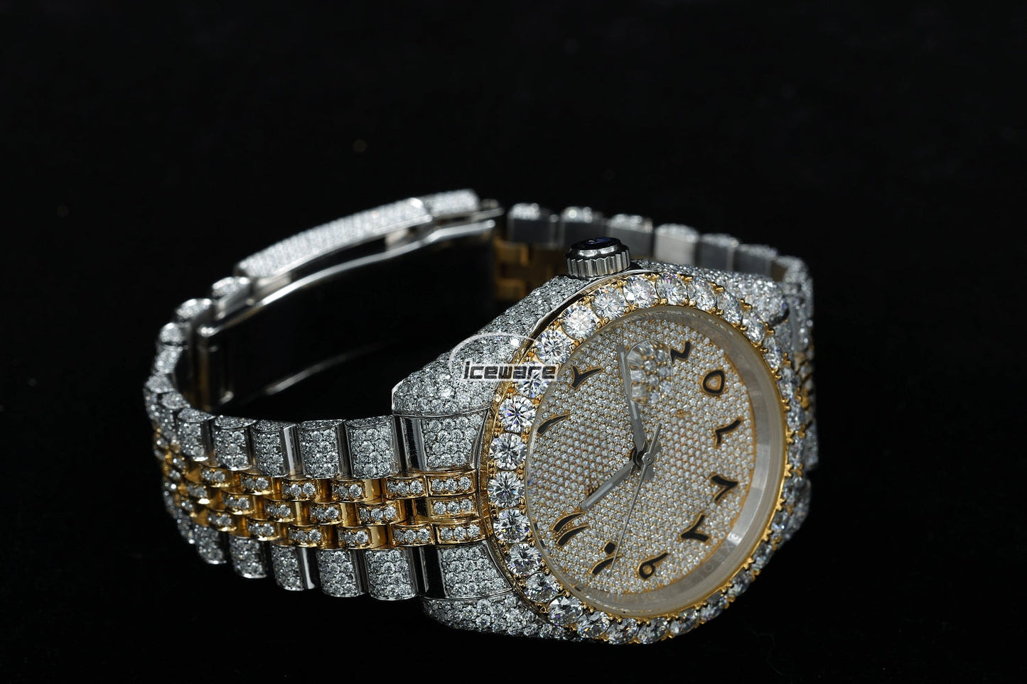 Arabic Letter Dial Automatic Diamond Watch